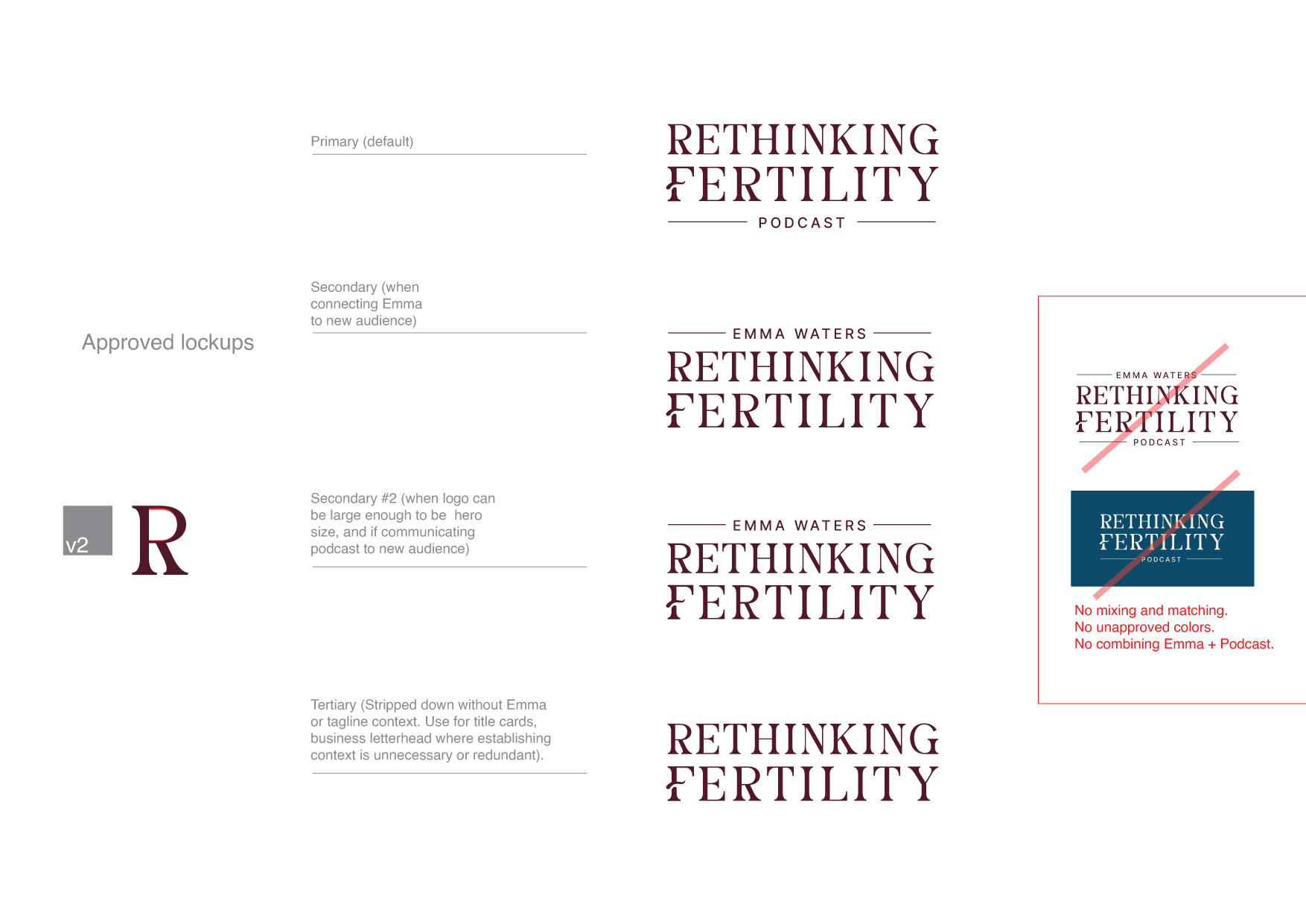 Rethinking Fertility brand guide — page 6